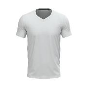 Stedman Clive V-neck Hvit ringspunnet bomull X-Large Herre