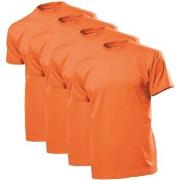 Stedman 4P Comfort Men T-shirt Oransje bomull Small Herre