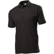 Stedman Polo Men Svart bomull Medium Herre