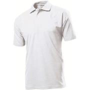 Stedman Polo Men Hvit bomull Large Herre