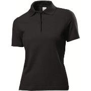 Stedman Polo Women Svart bomull X-Large Dame