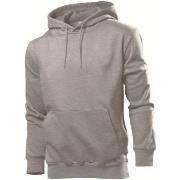 Stedman Sweatshirt Hooded Men Gråmelerad Medium Herre