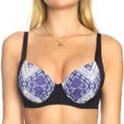 Sunseeker Tribe Attack Underwire Bikini Bra Svart mønstret D 42 Dame