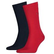 Tommy Hilfiger Strømper 2P Men Classic Sock Blå/Rød Str 43/46 Herre