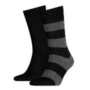 Tommy Hilfiger Strømper 2P Men Rugby Sock Svart Str 39/42 Herre