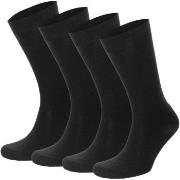 Topeco Strømper 4P Men Socks Plain Svart Str 45/48 Herre