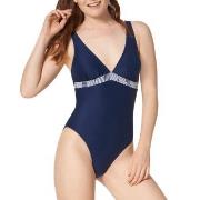 Triumph Summer Waves Padded Swimsuit Mørkblå C 36 Dame