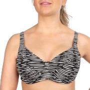 Trofe Graphic Nice Underwired Bikini Bra Svart/Hvit D 42 Dame