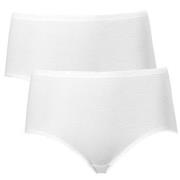Trofe Seamless Maxi Briefs Truser 2P Hvit bomull Medium Dame