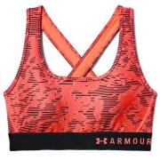 Under Armour BH Mid Crossback Print Sports Bra Rød Mønster polyester S...