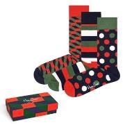 Happy socks Strømper 3P Classic Holiday Gift Box Rød/Grønn bomull Str ...