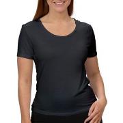 Trofe Bamboo Solids T-shirt Svart Bambus Medium Dame