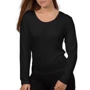 Trofe Bamboo Solids Longsleeve Top Svart Bambus X-Large Dame