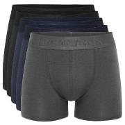 Resteröds 10P Gunnar Bamboo Boxer Grå/Blå Small Herre