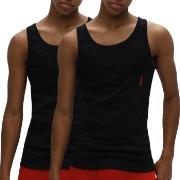 HUGO 2P Twin Tank Top Svart bomull Medium Herre