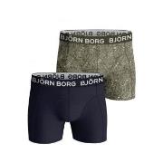 Björn Borg 2P Cotton Stretch Shorts 2112 Grønn bomull Large Herre