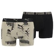 Puma 2P Logo Print Boxer Sand bomull Large Herre