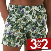 Björn Borg Badebukser Sylvester Swim Shorts Hvit/Grønn polyester Small...