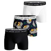 Björn Borg 3P Essential Shorts 2033 Svart blomstre bomull Medium Herre