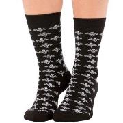 Trofe Bamboo Flower Socks Strømper 2P Svart Str 35/38 Dame