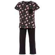 Trofe Bold Dots Pyjamas Svart mønstret Small Dame