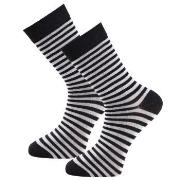 Trofe Bamboo Stripe Socks Strømper 2P Svart Str 35/38 Dame