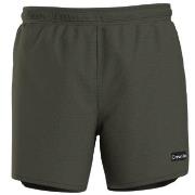 Calvin Klein Badebukser Cool Iconic Texture Swimshorts Mørkgrørnn  Sma...