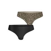 Björn Borg Truser 2P Performance Thong 2212 Leopard Small Dame