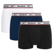 Reebok 3P Barlow Sports Trunk Svart/Marine/Hvit bomull Small Herre