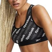 Reebok BH Bobbie Sports Crop Top Svart mønstret Small Dame