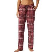 Schiesser Mix and Relax Long Flannel Pants Rød/Brun bomull 38 Dame