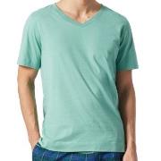 Schiesser Mix and Relax Organic V-neck T-Shirt Mintgrønn bomull X-Larg...