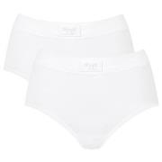 Sloggi Truser 2P Double Comfort Maxi Multi Hvit bomull 40 Dame