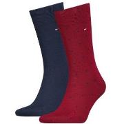 Tommy Hilfiger Strømper 2P Men Dot Socks Blå/Rød Str 39/42 Herre