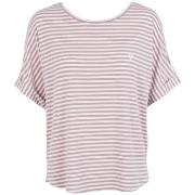 Missya Softness Stripe SS T-shirt Lilla modal Small Dame