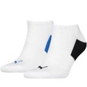 Puma Strømper 2P Men Logo Block Sneaker Socks Hvit/Svart Str 43/46 Her...