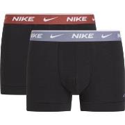 Nike 2P Everyday Cotton Stretch Trunk Svart/Rød bomull Medium Herre