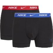 Nike 2P Everyday Cotton Stretch Trunk Svart/Blå bomull Small Herre