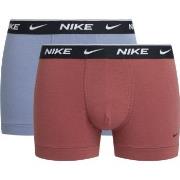 Nike 2P Everyday Cotton Stretch Trunk Rød/Lilla bomull X-Large Herre