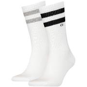 Calvin Klein Strømper 2P Stripe Socks Hvit Str 43/46 Herre