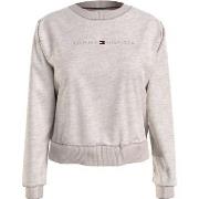 Tommy Hilfiger Tonal Logo Lounge Sweatshirt Beige Small Dame