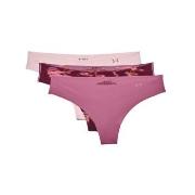 Under Armour Truser 3P Pure Stretch Thong Rosa Mønster Large Dame