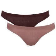 Sloggi Truser 2P ZERO Motion Mini Brief Brun polyester Large Dame