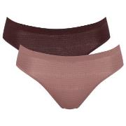 Sloggi Truser 2P ZERO Motion Ultra High Leg Brief Brun polyester Small...