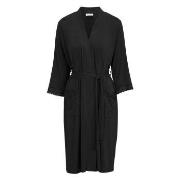 Damella Viscose Plain Lace Robe Svart viskose XX-Large Dame