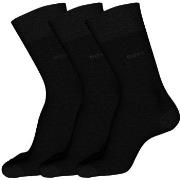 BOSS Strømper 3P RS Finest Soft Cotton Sock Svart Str 39/42 Herre