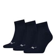 Puma Strømper 3P Quarter Socks Marine Str 35/38