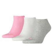 Puma Strømper 3P Sneaker Socks Rosa/Grå Str 35/38