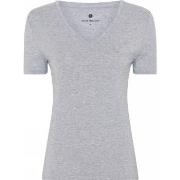 JBS of Denmark Bamboo V-neck Women Slim T-shirt Lysgrå Small Dame