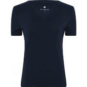 JBS of Denmark Bamboo V-neck Women Slim T-shirt Marine Large Dame